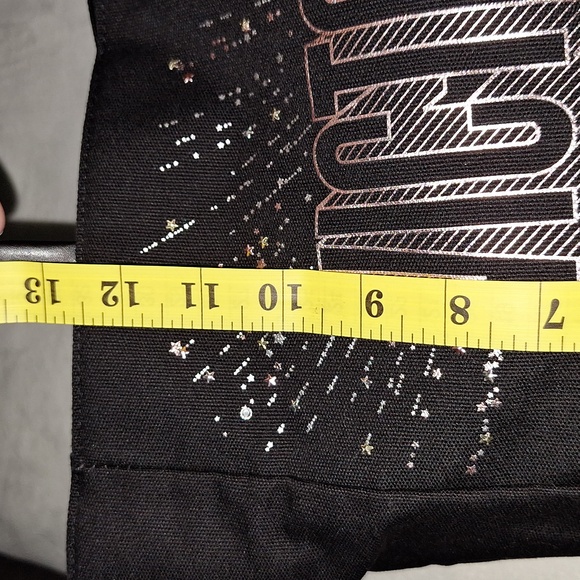 🌟 Victoria’s Secret Black Canvas Sparkle Tote Bag - Picture 16 of 16